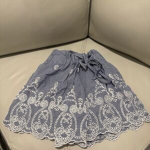 Zara Blue Checkered Skirt